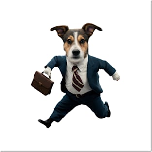 Corporate Canine: The Hustling Hound Posters and Art